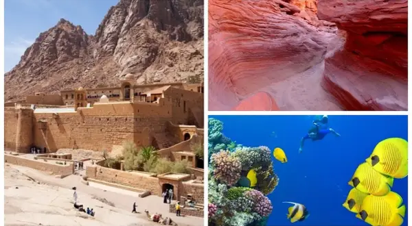Niezapomniane wycieczki z Sharm El Sheikh: klasztor, kanion i podwodny świat Morza Czerwonego.
