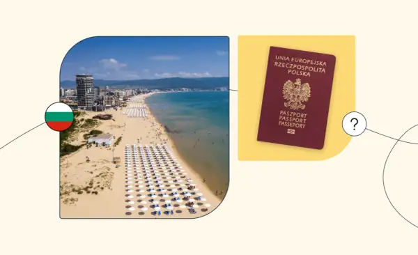 Słoneczna plaża w Bułgarii i polski paszport. Czy do Bułgarii potrzebny jest paszport? Pytanie o dokumenty na wakacje.
